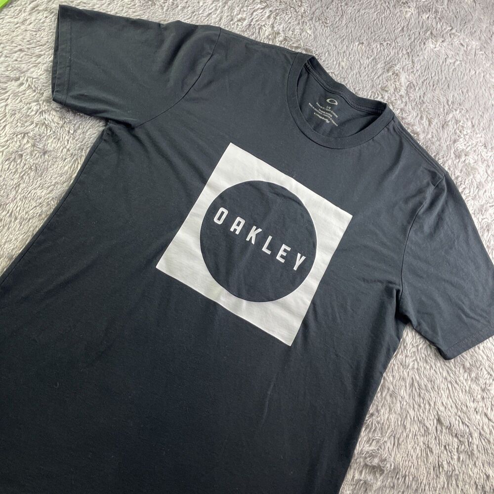 Oakley Shirt Mens Large Black White Hydrolix Eclipse Surf Sun Beach Outdoors